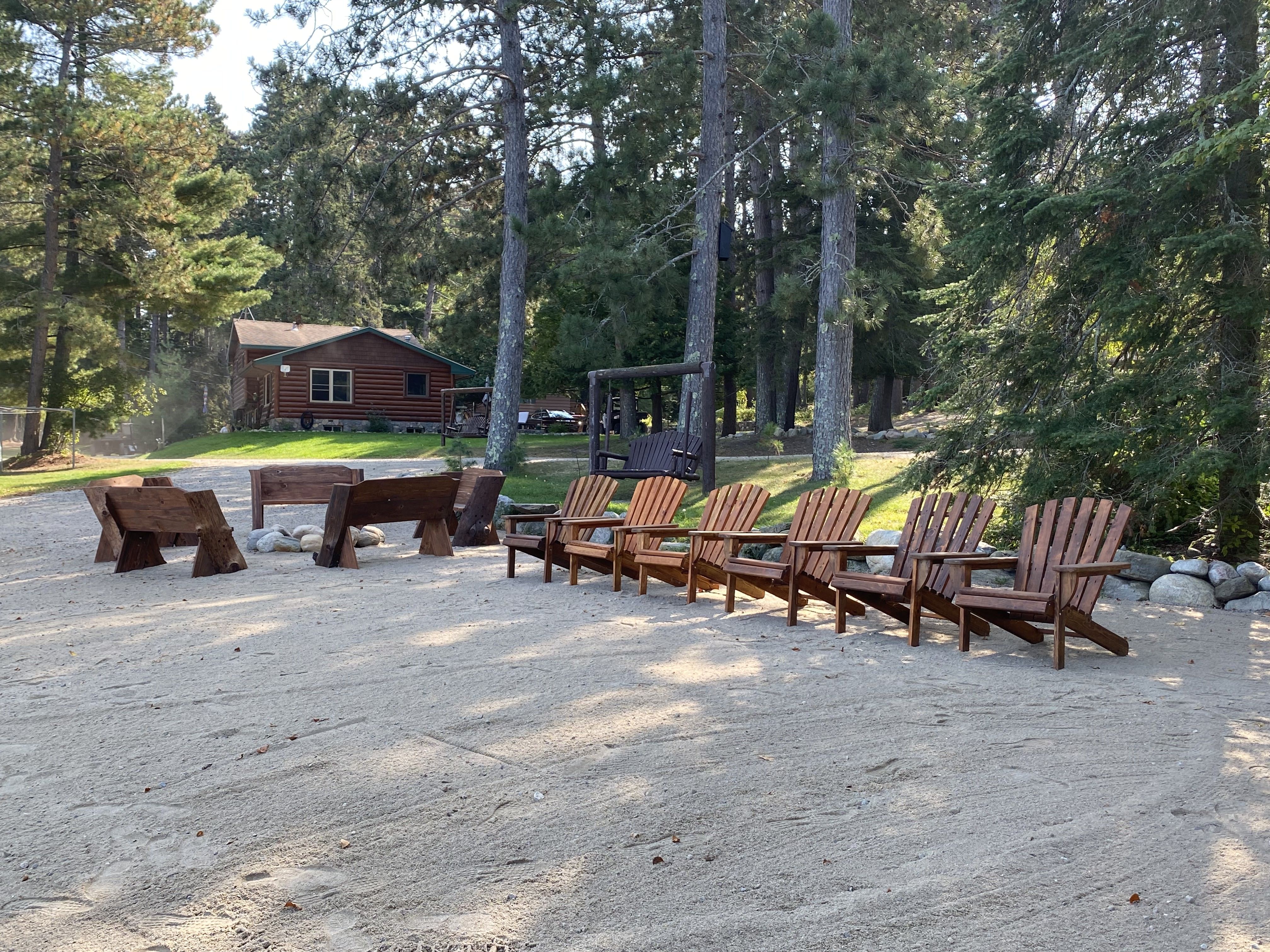 Adirondack Chairs at Cabin O' Pines Resort & Campground