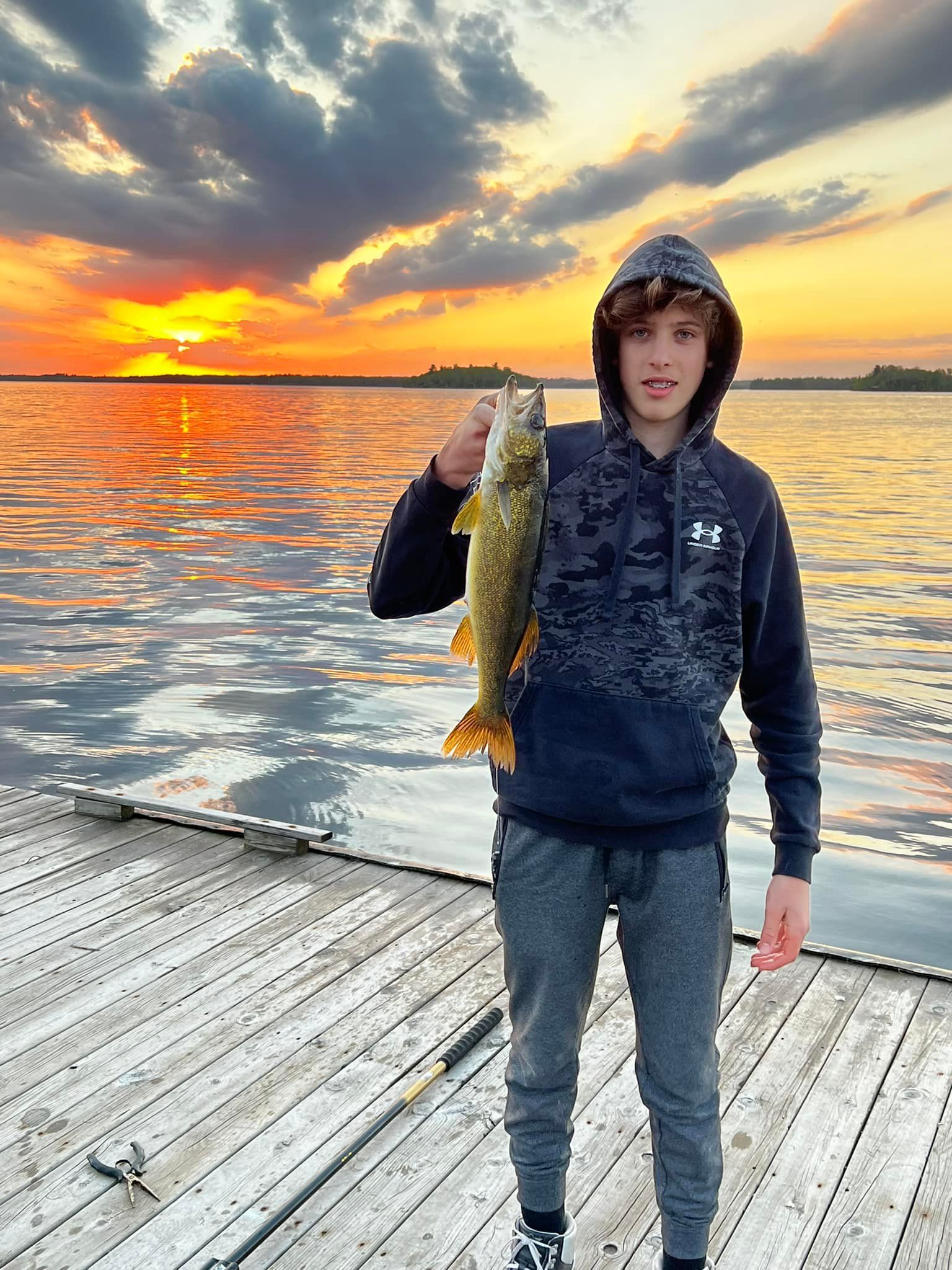 Nice Walleye Caught Off The Dock at Cabin O' Pines Resort & Campground- Summer 2024