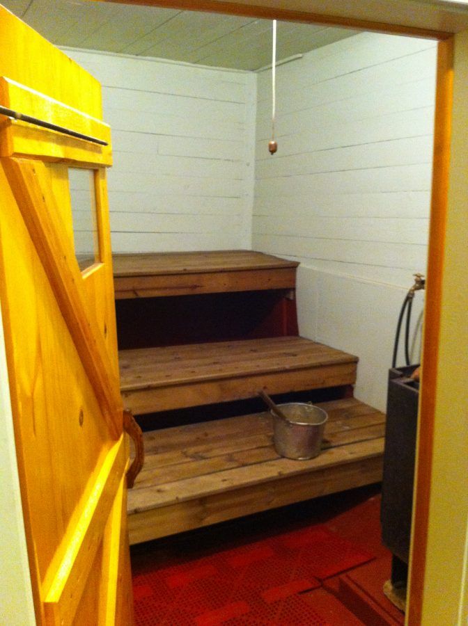 Wood Stove Sauna at Cabin O' Pines Resort & Campground
