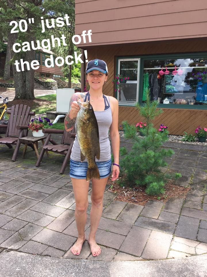 Big Smallmouth Bass Caught Off The Dock at Cabin O' Pines Resort & Campground- Summer 2023