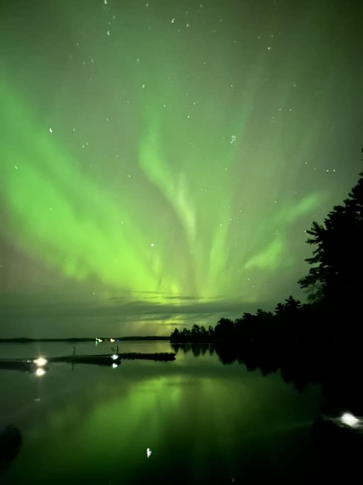 Northern Lights (Aurora Borealis) - Caught Off The Dock At Cabin O' Pines Resort - Summer 2024