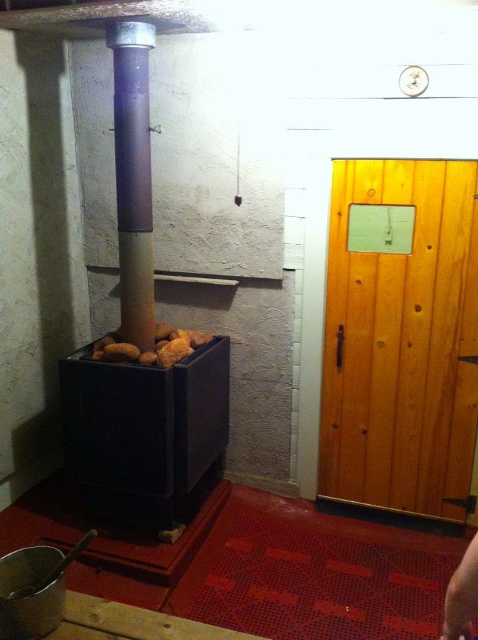 Wood Stove Sauna at Cabin O' Pines Resort & Campground